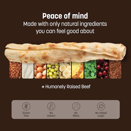Earth Animal No Hide Dog Chews - Rawhide Free Small Rolls 2 Count Beef | Small Rolls Beef Flavored Natural Rawhide Free Long Lasting Dog Chews - Pet Treats for Small Dogs - size: 2 Count (Pack of 1)