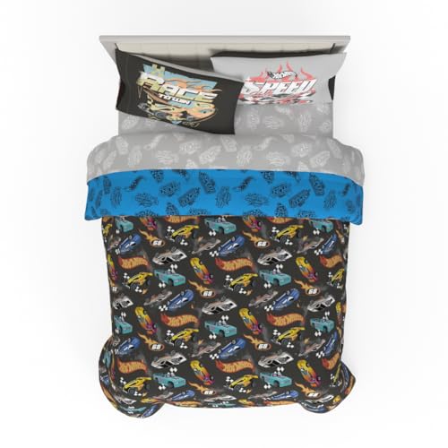 Hot Wheels Kids Bedding Super Soft Comforter and Sheet Set with Sham, 7 Piece Full Size, (Officially Licensed Product) By Franco - color: Hot Wheels, size: Full