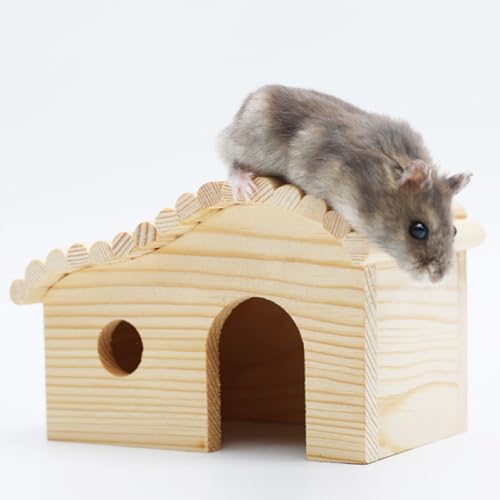 Hamster Hideout House, Forest Wooden Gerbil Hides for Dwarf Syrian | Hamster House Gerbil House Hamster Hides for Small Dwarf Hamster Gerbil Mouse Small Animals