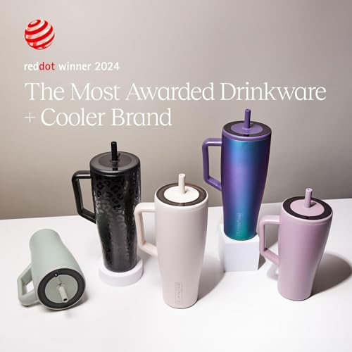 BrüMate Era 30 oz Tumbler with Handle & Straw | 100% Leakproof Insulated Water Bottle Tumbler with Lid & Flexible SoftSip Straw | Made of Stainless Steel | Cup Holder Friendly | 30oz (Java) - color: Java, size: 30oz