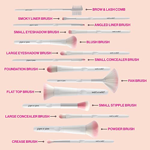 Wet n Wild Angled brush, Foundation Makeup Blending Brush, Ultra-Thin Precision, Ergonomic Handle (Pack of 2) - color: Angled Liner, size: 7.28 in (Pack of 2)