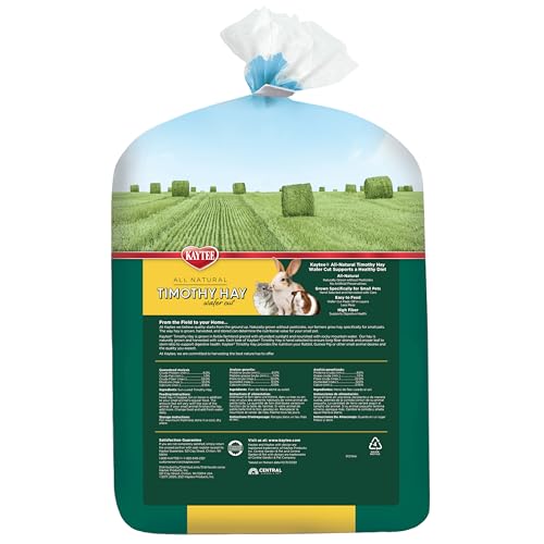 Kaytee Wafer Cut All Natural Timothy Hay for Pet Guinea Pigs, Rabbits & Other Small Animals, 60 Ounce - size: 3.75 Pound (Pack of 1)