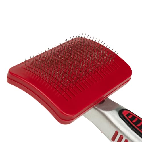 CHI for Dogs Self Cleaning Slicker Brush with Pivoting Head, Small Dog Grooming Brush for Detangling and Removing Loose Hair, Fine Wire Pins for Small Breed Dog Coats, Ergonomic Handle - 3 Pack | Pivoting head design, fine wire pins, detangles and removes