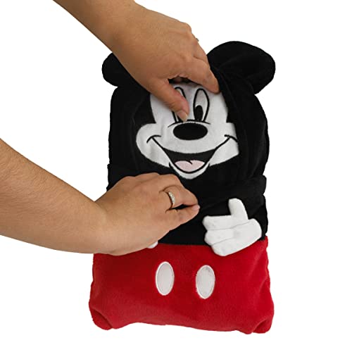 Disney Mickey Mouse Funhouse Crew Black and Red Super Soft Plush Character Toddler Blanket - color: Mickey Mouse Funhouse