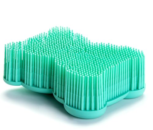Premium Sensory Brushes for Kids or Autism,Soft Silicone Body Scrubber,2 in 1 Sensory Room Occupational Therapy,Silicone Loofah,Pets Shower Brush Bath Brush Shampoo Brush (3pcs(Bear)) - color: 3pcs(bear)