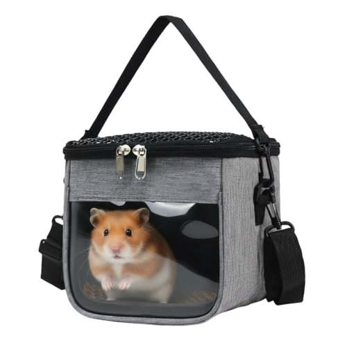 Small Animal Carrier Bag, Oxford Cloth Hamster Travel Bag Breathable Small Animal Pouch for Hamsters, Sugar Gliders, Guinea Pigs, Chinchillas