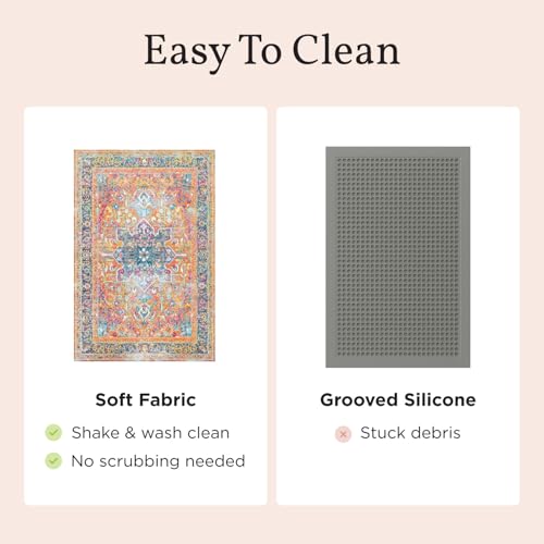 Lovewag Cat Litter Mat, Litter Box Mat, Bohemian Jewel, 36x48, 2 Pack | Washable litter mat cover, kitty litter mat & cat mat for litter box, litter trapping mat, prevents tracking, multi-cat - color: Bohemian Jewel, size: 36x48 inches (Pack of 2)