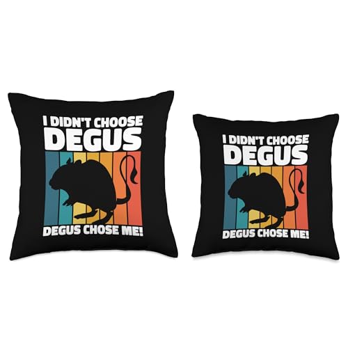 Degus Chose Me Shrub Rat Rodent Common Degu Throw Pillow - size: 16x16