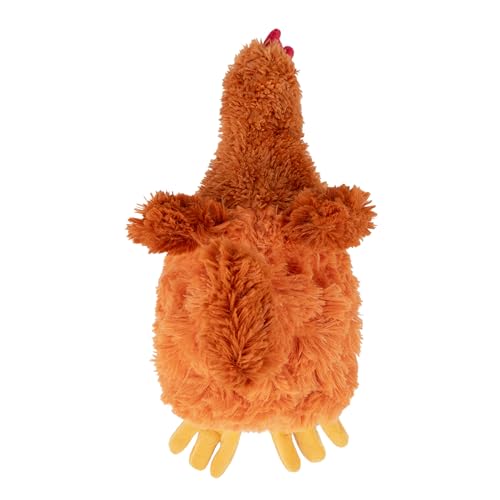 Best Pet Supplies Interactive Squeaky Dog Toy - Crinkle Chicken, Brown | Stuffing Free Body, Soft, Squeaks & Crinkles, No Mess, Perfect for Moderate Chewers, Toss and Fetch Play - color: Crinkle Chicken (Brown), size: Large
