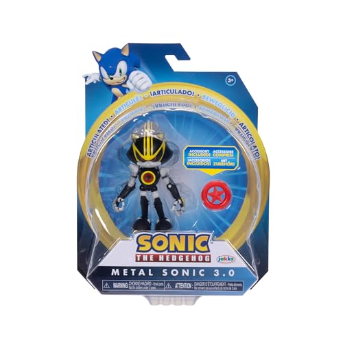Sonic the Hedgehog 4-inch Metal Sonic 3.0 Action Figure with Red Star Accessory. Ages 3+ (Officially licensed by Sega)