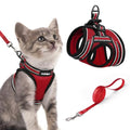 rabbitgoo Cat Harness and Leash Set, Step-in Soft Vest, Red | Escape Proof, Lightweight, Easy-on & Adjustable, Hook & Loop with Buckle, Reflective, for Kittens & Small Cats Walks, S - color: Red, size: S