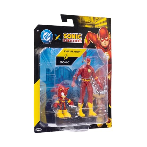 DC X Sonic the Hedgehog Sonic as The Flash & The Flash 2.5/5-inch Figures Multipack - style: 5" The Flash with 2.5" Sonic Flash