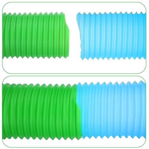 4 Pack Hamster Tunnels, Foldable Plastic Tube Toy & Hideout for Hamsters, Mice, Rats, Ferrets, Guinea Pigs, and Other Small Animals (Blue, Green, Pink, White)
