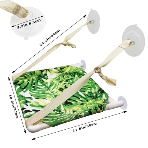 Bearded Dragon Window Perch, Lizard Window Hammock, Reptile Bed, Lizard Window Hammock, Reptile Tank Accessories, Suitable for Lizard Bearded Dragon Chameleon Kitten Guinea Pig Rat 12 × 11 Inches