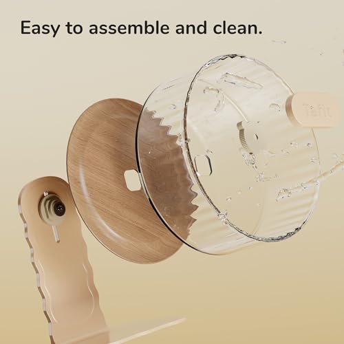 Silent Hamster Wheel 8.7 Inch Dual-Bearings Quiet Running Exercise Wheels with Wood Grain Backboard, Height Adjustable for Dwarf Hamsters, Gerbils, Mice, Hedgehog, Lemmings, Warm Brown - color: Warm Brown, size: 8.7inch