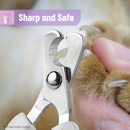 Mr. Pen- Cat Nail Clipper, Stainless Steel | Professional Sharp Cat Claw Trimmer for Small and Medium Cats, Pet Nail Clipper with Sturdy Non Slip Handle - color: Yellow/Dark Teal