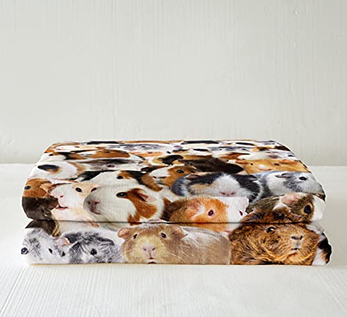 Kids Guinea Pig Fleece Blanket Boys Girls Cute Cavy Animal Sherpa Throw Blanket for Bed Sofa Couch Lovely Funny Pet Plush Blanket Boys Girls Ultra Soft Warm Plush Flannel BlanketThrow 50"x60" - color: Multi 15, size: Throw