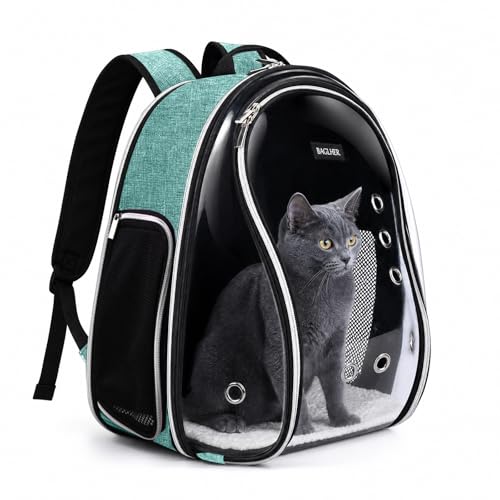 BAGLHER Cat Carrier Backpack Bubble - Fit Up to 18 Lbs - Airline-Approved Dog Backpack Carrier for Small Pets Puppies Dogs Bunny, Space Capsule Dog Carrier Backpack for Travel Outdoor Hiking, Green - color: Green