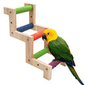 Bird Ladder Bridge, Wooden Parrot Hamster Climbing Ladder Toys, Bird Perch Stand, Bird Cage Accessories, Small Animals Climbing Toy for Parrot Hamster Rat Squirrel Sugar Gliders Parakeets Cockatiels - color: Colorful