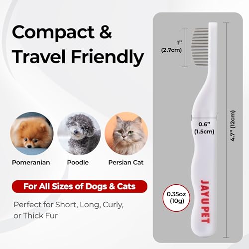 Facial Grooming Comb | Dog Eye Combs, Stress-free Eye Gunk Remover for Dogs & Cats, Pet Facial Brush, Cat Grooming Kit - size: 1ea