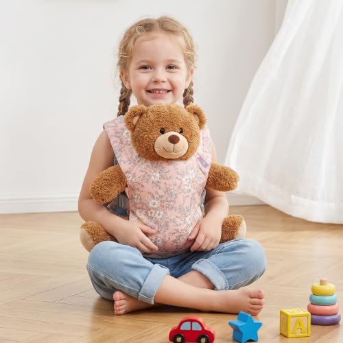 Doll Carrier for Toddler 100% Cotton Pretend Play Doll Carrier with Adjustable Straps 3 Carry Ways Stuffed Animal Carrier Baby Dolls Toddler Doll Accessories Gift - Pink - color: Pink
