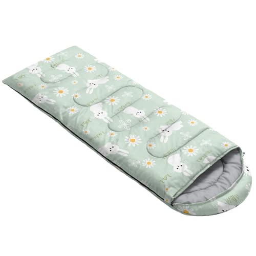 AILONEN Cartoon Car Sleeping Bags,Lightweight & Waterproof,3 Season Warm & Cool Weather,Cute Stars Printed Vehicles Transportation Sleeping Bags for Boys,Kids,Adults Travelling,Outdoors - color: Rabbit1