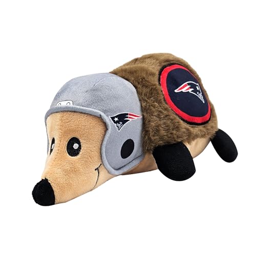 NFL NEW England Patriots Plush Hedgehog Toy for Dogs & Cats, Cool Soft Pet Toy for Fun and Interactive Play, Dog Chew Toy with Squeaker, Licensed Hot Pet Toy - color: New England Patriots
