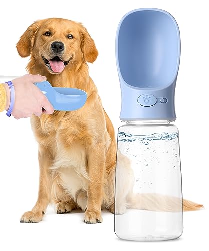 Mr. Pen- Portable Dog Water Bottle, 19 oz, Large | Leak Proof Puppy Water Dispenser with Drinking Feeder for Pets, Outdoor Walking, Hiking, Travel, Not Dishwasher Safe - color: Blue