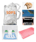 50PCS Disposable Small Animals Cage Liner Rabbit Guinea Pig Cage Liners Plastic Clear Bunny Cage Liner Bag Universal Toilet Film,Small Animal Bedding (50PS, M)