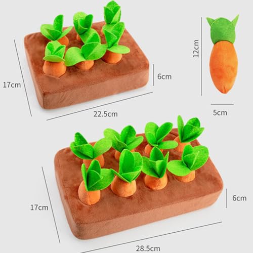 Ferret Foraging Toys Novelty Carrot Snuffle Mat Interactive Pet Treat Enrichment Toys for Small Animals Bunny Rabbit Chinchilla Guinea Pig Hamster (6Carrot) - color: 6Carrot