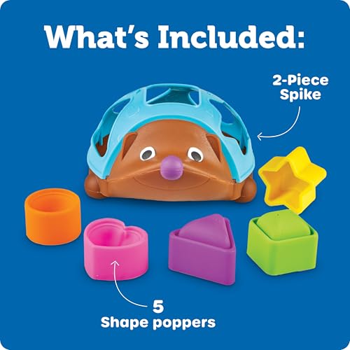 Learning Resources Spike the Fine Motor Hedgehog Poppin' Shapes Sorter, Educational Baby & Toddler Toys, Fine motor, Montessori Must Haves