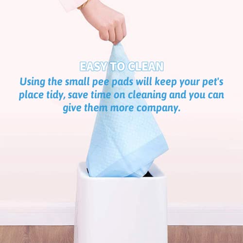 Tfwadmx 100 Pcs Rabbit Pee Pads Disposable Cage Liners Leak-Proof Super Absorbent Potty Training Pad for Puppy Guinea Pigs Hedgehog Hamsters Chinchillas Cats and Other Small Animals - size: 100 Pcs-17.72" x 12.99" (Blue)