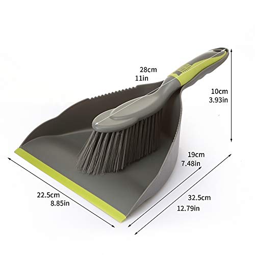 WDDBHSKN Dust pan Broom Dustpan Brush - Dust Pans with Brush, Dustpan and Brush Set, Handheld Broom and Dustpan Set are Used to Clean Kitchens, Floors, Tables, and Animal Cages. - size: 1 count