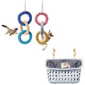 JWShang 2 Pack Sugar Glider Climbing Rope Toys, Sugar Glider Cage Accessories and Toys, Rat Hammocks for Cage Chew Proof, Rat Warm Bed, Small Animal Hanging Hammock