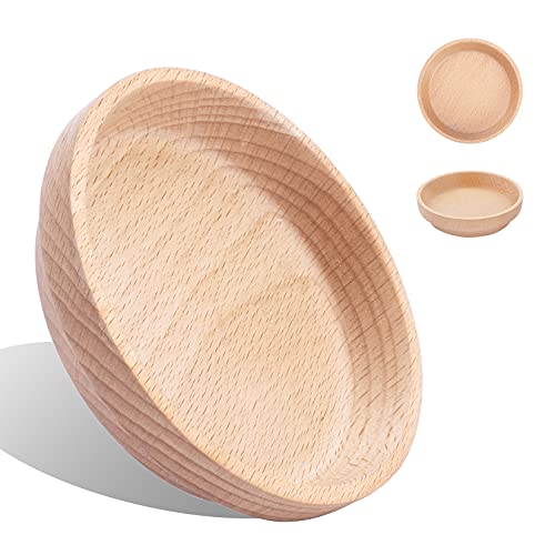 Niteangel Wooden Hamster Food Bowl: Beech Stable & No Pattern for Dwarf | Prevent Oil & Dust Small Animal Feeding Dish for Dwarf Syrian Hamsters Gerbils Mice Degus or Other Similar-Sized Small Pets - size: For Dwarf