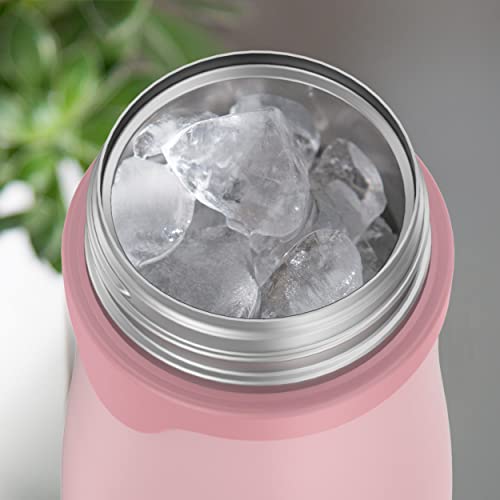 THERMOS BABY 10 ounce Stainless Steel Vacuum Insulated Straw Bottle, Rose - color: Rose, size: 10 Ounces