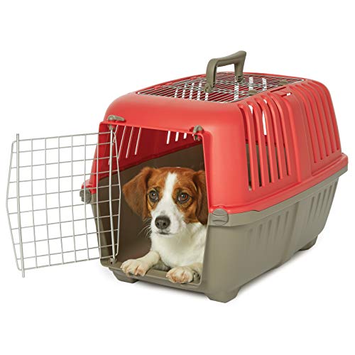 Spree by Midwest 24-Inch Travel Carrier, Red, Fits Pets up to 25 lbs | Hard-Sided Pet Carrier, 2-Door, Ventilated Design, Locking Tabs, Easy Assembly - color: Red