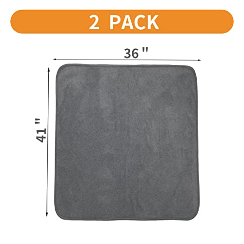 LOOBANI Washable Pee Pads for Dogs, 2 Pack Fast Absorbent Dog Mats,36"x41" | Leak-Proof and Non-Slip Reusable Puppy Pads, Machine Washable, Whelping Pads for Crate, Playpen, Incontinence, Housebreaking - size: 36"*41"(Pack of 2) Gray