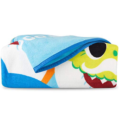 Franco Kids Bedding Super Soft Plush Micro Raschel Blanket, 62 in x 90 in, Baby Shark - color: Baby Shark, size: 62 in x 90 in