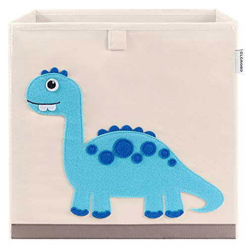 13 Inch Animal Cube Storage Bins, Foldable Fabric Kids Toy Box & Toy Chest | Kids Storage Cubes, Toy Storage Organizer Basket for Toddlers, Boys and Girls, Playroom and Nursery (Dinosaur) - color: Dinosaur