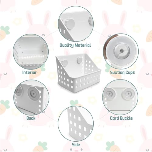 kathson 2PCS Rabbit Hay Feeder for Cages Bunny Hay Manger Holder Guinea Pig Hay Container for Small Animal Chinchilla Ferret Cage Accessories (7.5 X 4.7 X 5.5 inch) - size: 7.5 X 4.7 X 5.5 inches, 2 Pieces