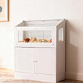Hamster Cage with Storage Cabinet, Clear Acrylic Small Animal Enclosure with Ventilated Design, Habitat for Hamsters, Gerbils, Rats, Guinea Pigs and Hedgehogs