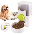 Automatic Replenish Pet Feeder, 1L Capacity Auto Gravity Cage Hanging Food Dispenser Set for Dog and Cat Small Animals, Removable Pet Food Bowl Food Container (Feeder, Green) - color: Green, size: Feeder