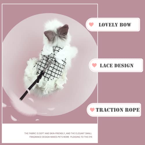 Bunny Harness and Leash,Adjustable Soft Guinea Pig Clothes Pet Rabbit Ferret Harness Costumes for Small Animals Dress - color: Black, size: Small