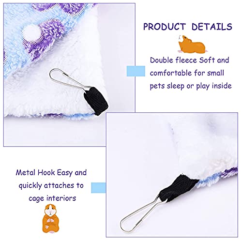 Boao 2 Pieces Hamster Hammock Hanging Pet Hammock Warm Bed House for Small Parrot Small Rat Sugar Glider Hamster Playing