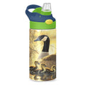 OTVEE Canada Geese Goslings Kids Water Bottle with Straw Lid 12 oz Insulated Stainless Steel Leakproof Duck Mouth Tumbler Cup for Boys Girls Teen School - color: Canada Geese and Goslings