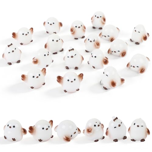 18 Pieces Mini Birds Animals Tiny Resin Animals for Dollhouse Fairy Garden Landscape Aquarium Party Decorations - style: Bird