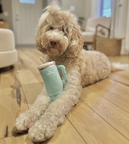 Nestpark Tumbler Cup Funny Dog Toy - Parody Plush Squeaky Crinkle Dog Toy (Seafoam Green) - color: Seafoam Green