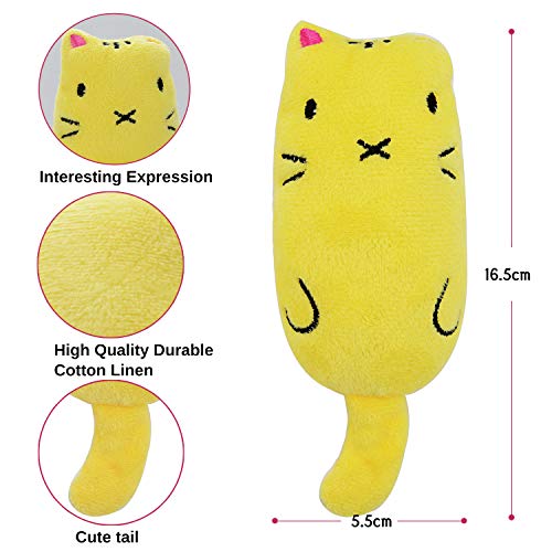 Legendog 5Pcs Catnip Toy, Cat Chew Toy Bite Resistant Catnip Toys for Cats,Catnip Filled Cartoon Mice Cat Teething Chew Toy (Multicolor1) - color: Multicolor1