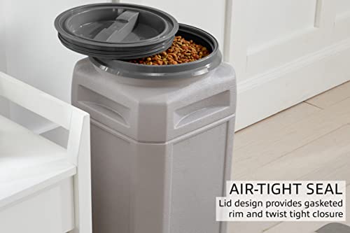 Mighty Tuff Airtight Dog Food Storage Container – 13 Gal, up to 54 lb Capacity – Cat and Dog Food Container with Twist Lid & Handles – BPA-Free, Made in USA - size: 13 Gal/ 54 lbs